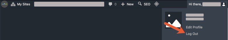 Log out of a Loclweb WordPress website.