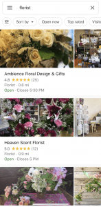 Google Maps App Florist Search