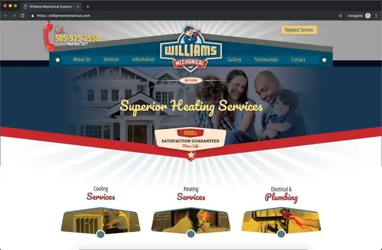 Williams Mechanical Albuquerque NM HVAC Website
