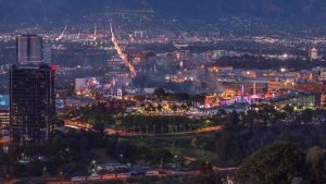 Burbank & Universal City California Nigh City View