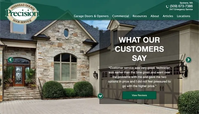 Precision Overhead Garage Door Service in Spokane, Washington