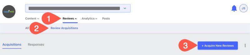 Create a new review acquisition campaign in Loclmark for local marketing automation.