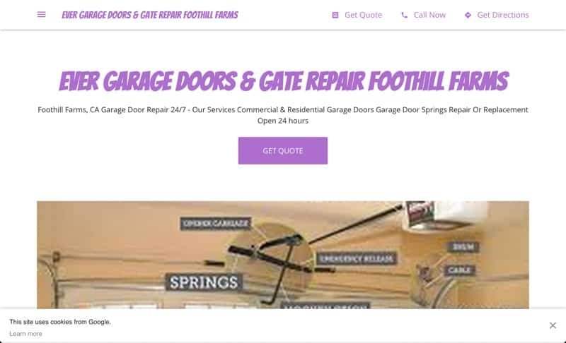 A standard free Google Business Site. Boring, not unique, and doesn't stand out.