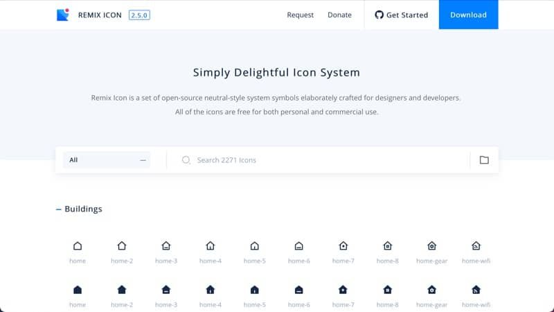 Remix Icon Homepage