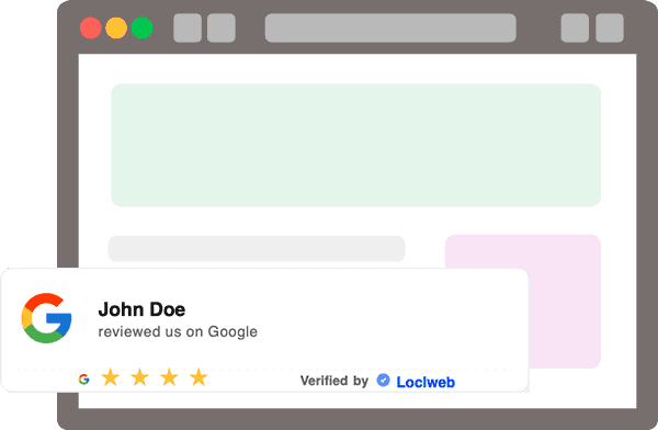 Browser with Google Reviews Popup