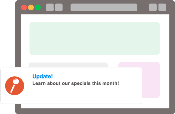 Browser with Update Popup