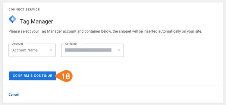 Google Site Kit Setup on Loclweb confirm account selection.