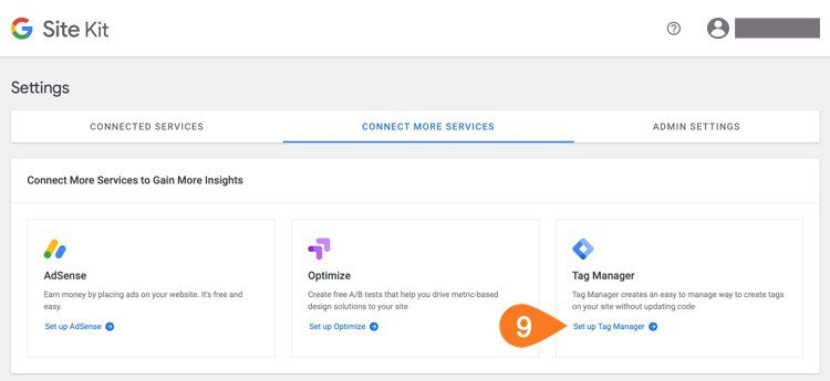 Google Site Kit Setup on Loclweb connect Tag Manager.