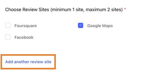 Loclmark review generation campaign - adding another review site