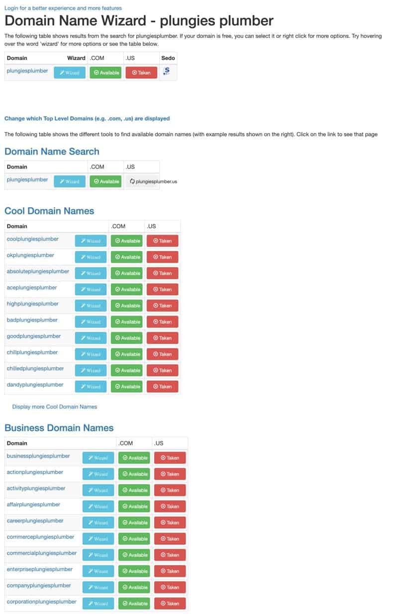 Domain Name Soup Plungies Plumber Search