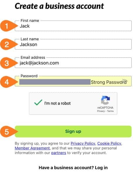 Creating a business account on Nextdoor