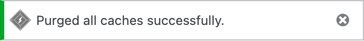 Loclweb WordPress Website cache cleared message.